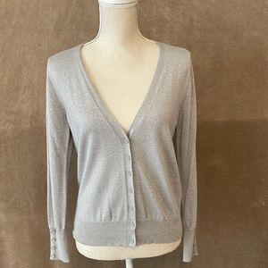 Worthington; Sparkling Silver Cardigan